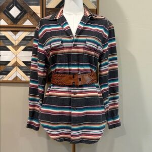 Ralph Lauren Multicolor Striped Southwestern Button Down Shirt